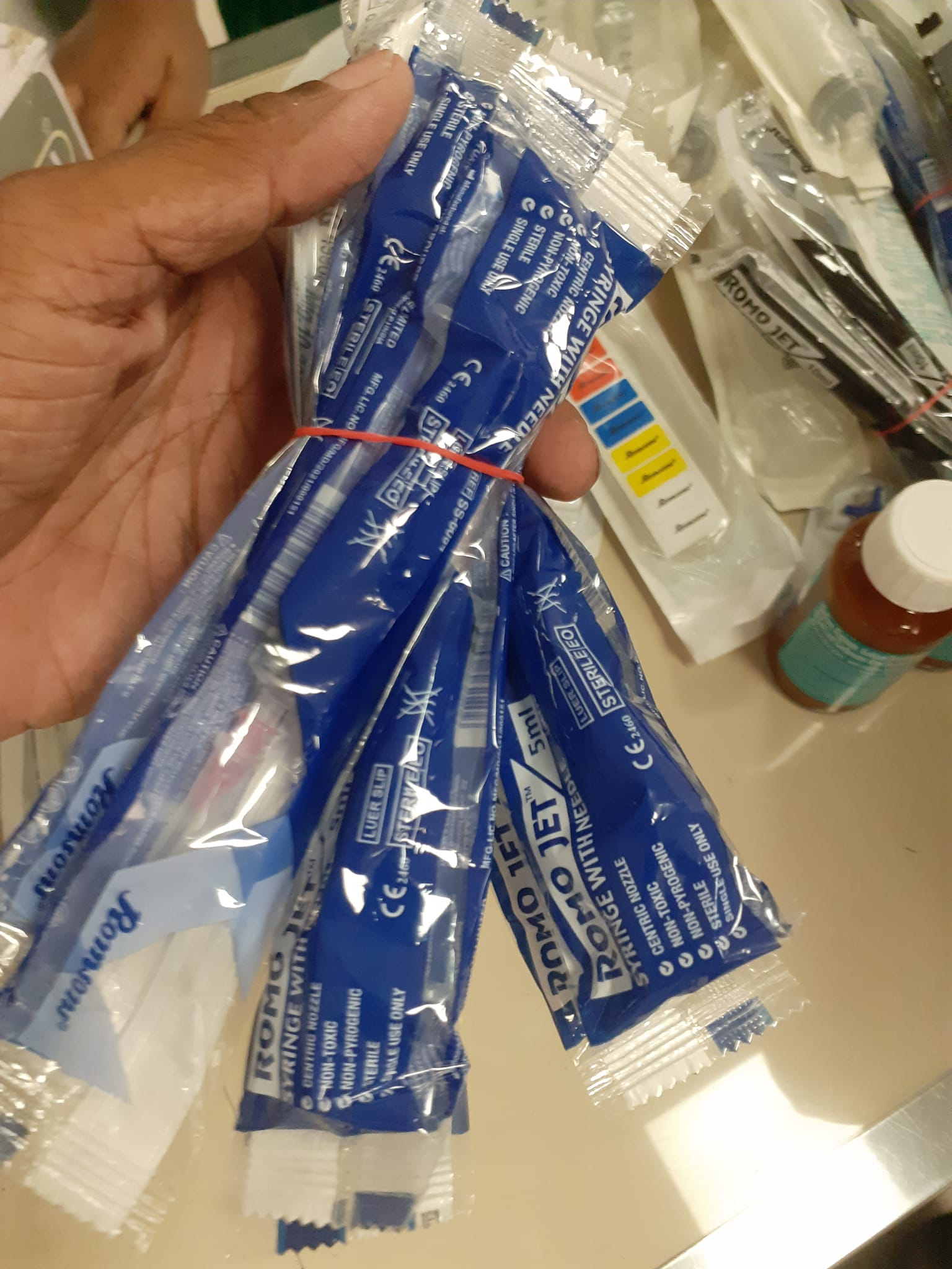 Donating Medical Supplies at Soyza Soyza hospital Compassion Project